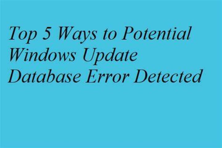 2022 Fix for potential Windows Update database error detected