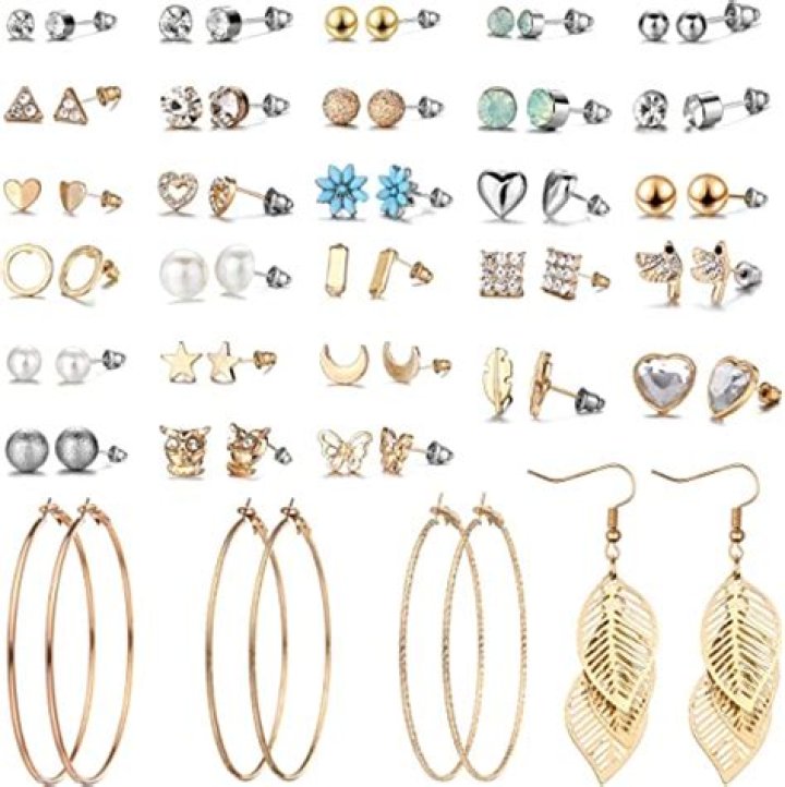 29 Pairs Assorted Multiple Stud Earrings