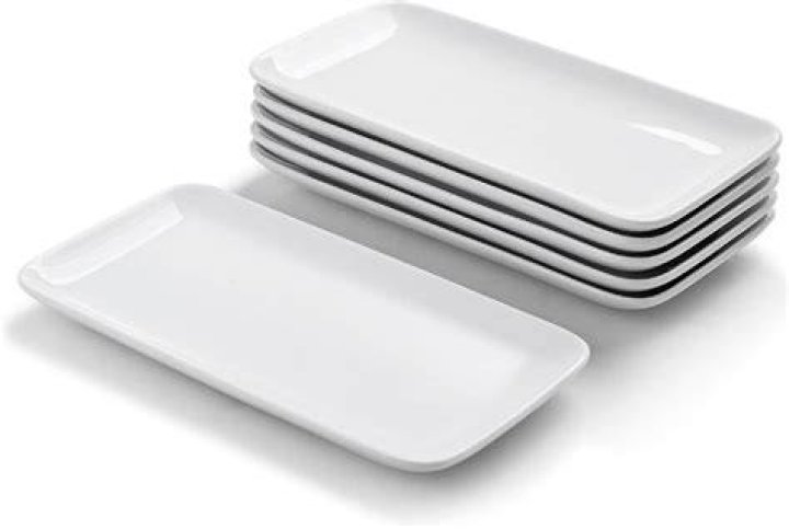 4pk Stoneware Two-Tone Appetizer Plates