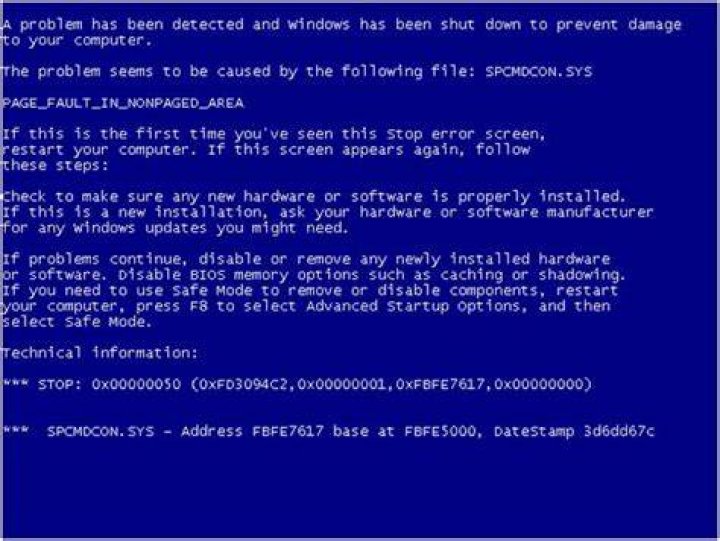 A problem has been detected BSOD