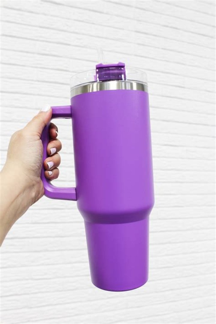 A purple tumbler set