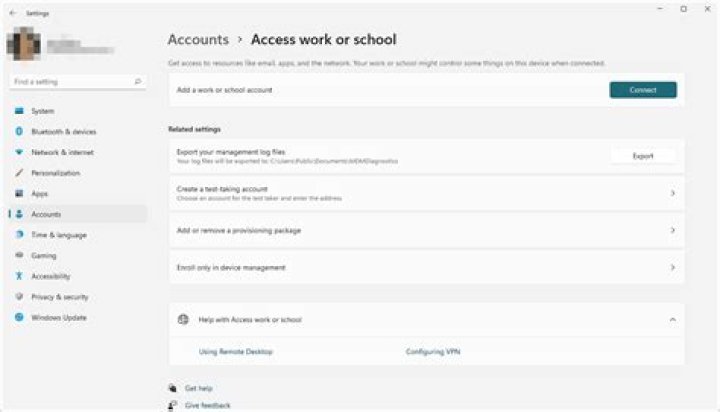Access work or school - onedrive error code 0x8004de8a