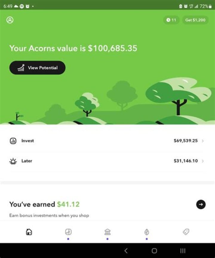 Acorns screenshot 2021 Acorns screenshot 2021