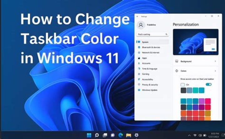 Activation settings change taskbar color in windows 11