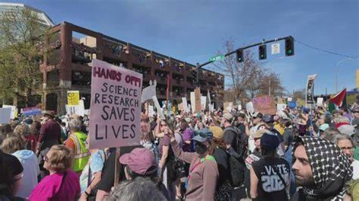 Adam Scott protests with the WGA in New York City.