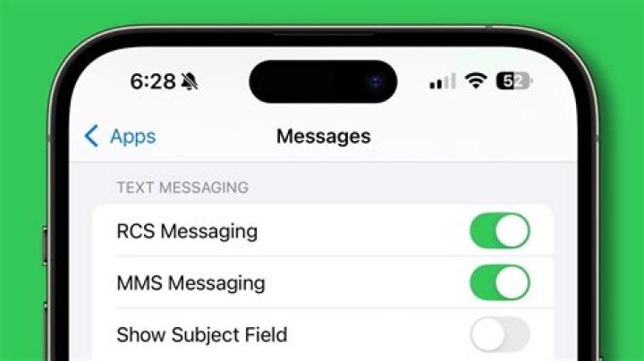 An RCS messaging image showing the feature on a smartphone.