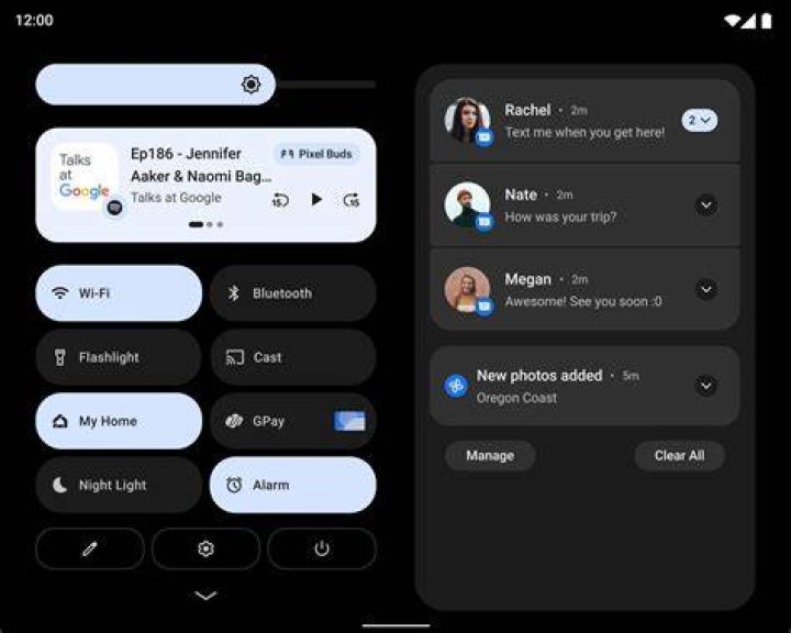 Android 12L Overview screen Android 12L Overview screen
