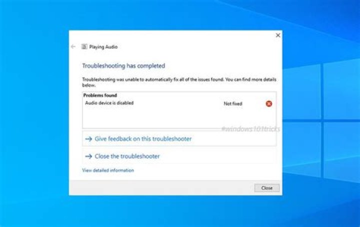 Audio device is disabled on Windows 10 PC