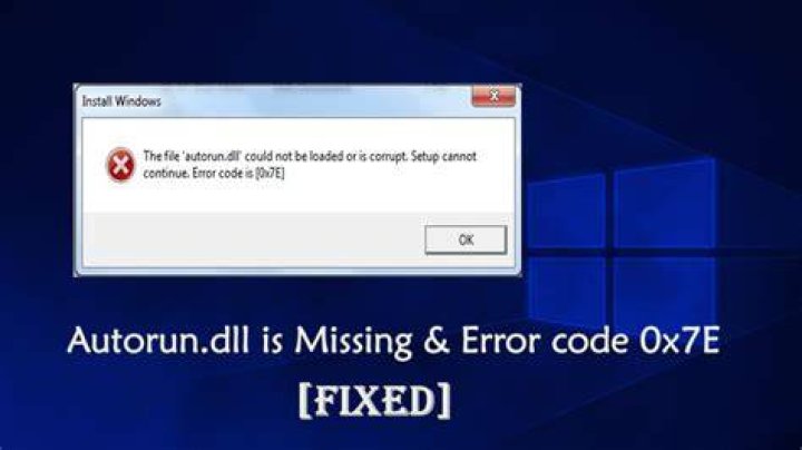 Autorun.dll error code 0x7e Windows 8