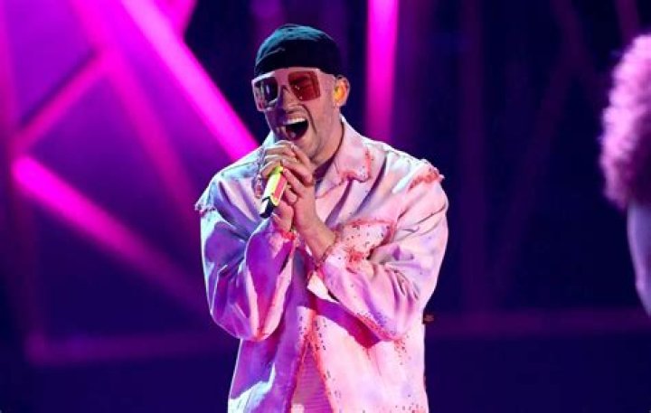 Bad Bunny performing