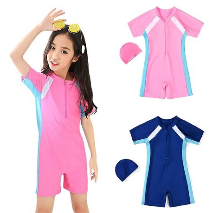Bathing Suit with Cap Sleeves