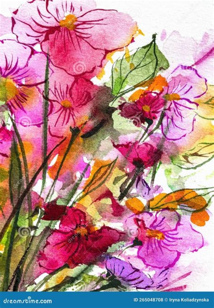 Beautiful Watercolor Flower Rectangle Mouse pad