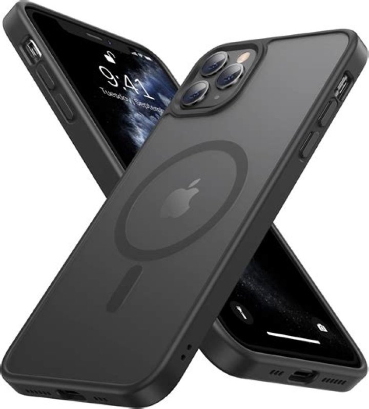 Black iPhone 11 Pro on a gray iPad Pro
