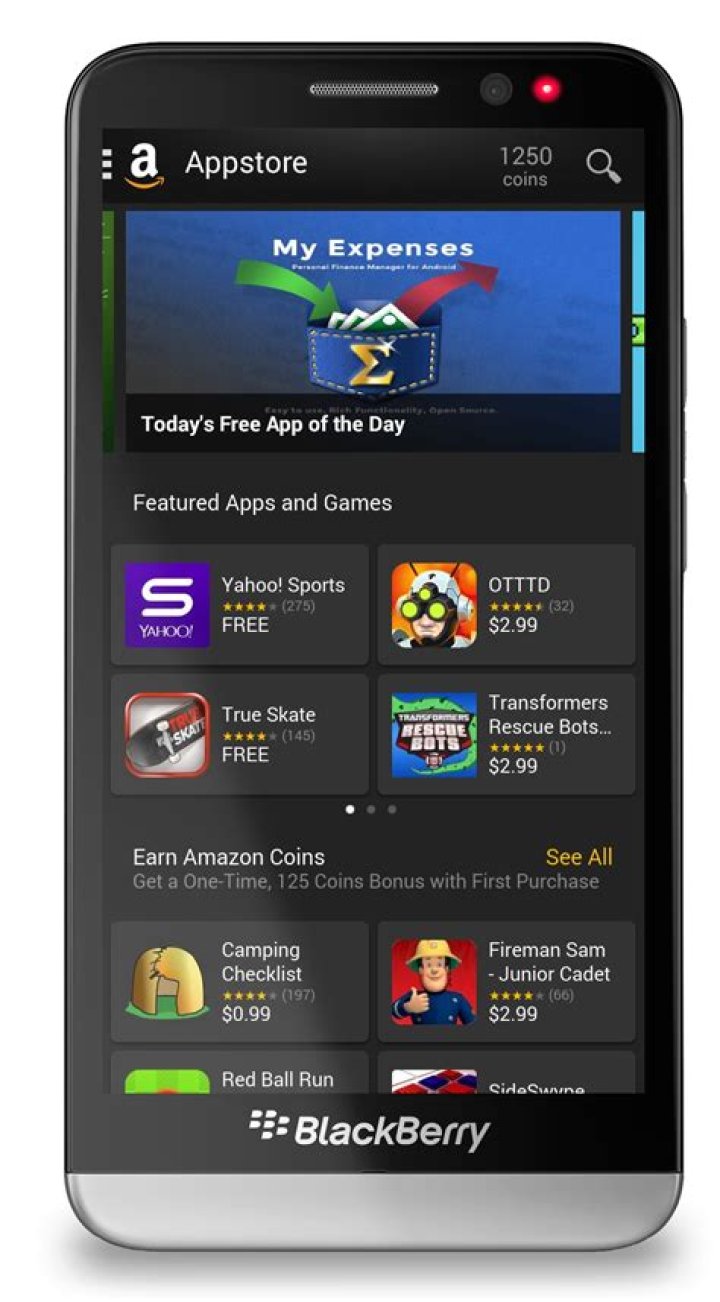 BlackBerry 10.3.1 update includes the Amazon Appstore