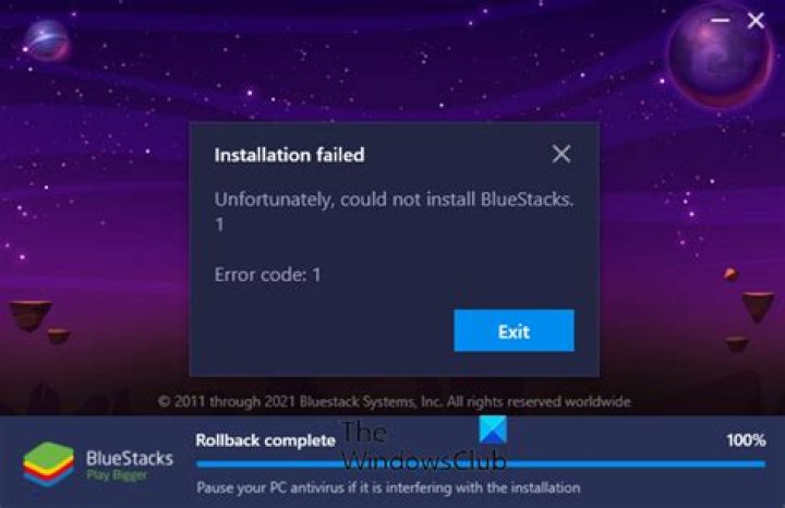 Bluestacks Failed to Install on Windows 10/11