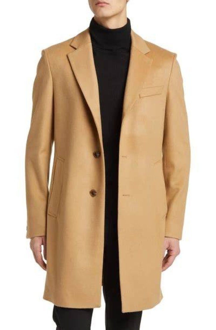 Boss Hyde Longline Wool Blend Coat