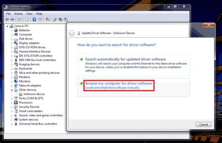 browse computer for driver software skype video issues