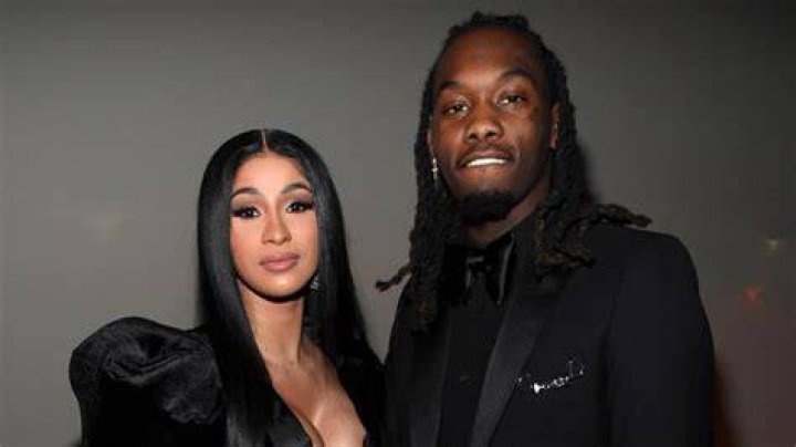 Cardi B and Offset posing for a photo together