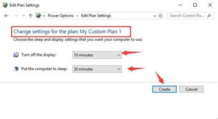 turn off the display change settings for the plan change when the computer sleeps