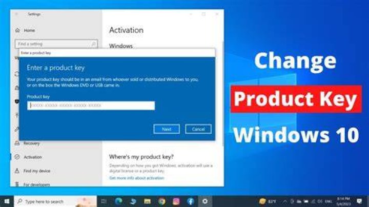 change windows 10 product key