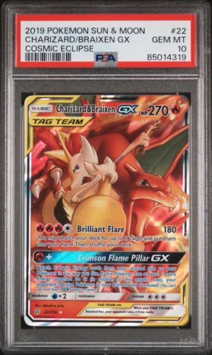 Charizard & Braixen-GX (Cosmic Eclipse 22)