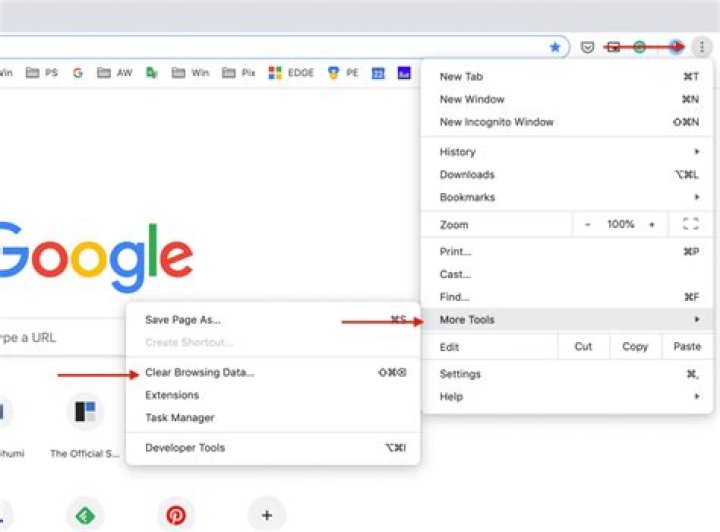 chrome clear cache