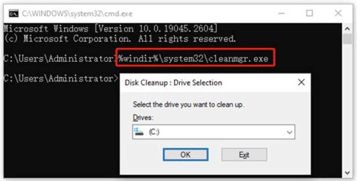 cmd disk cleanup