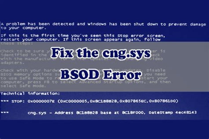 Cng.sys file missing/ failed with BSOD [Fixed]