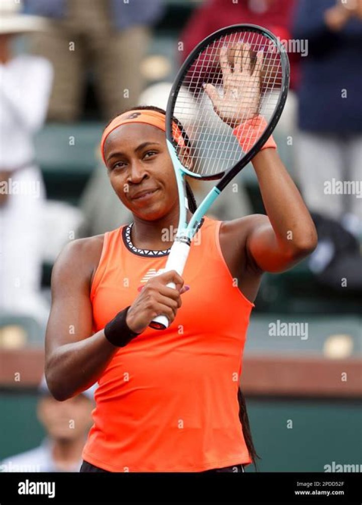 Coco Gauff celebrates