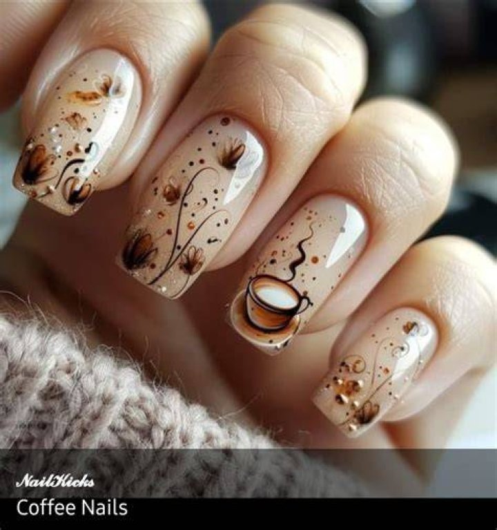 coffee nails