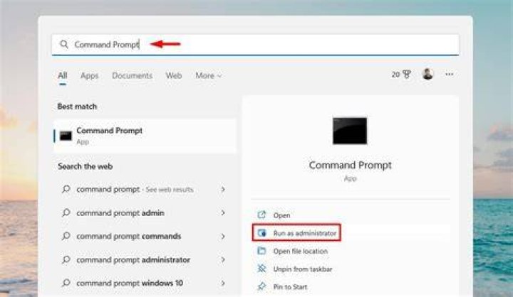 The Command Prompt search result Command Prompt search result Windows Error Reporting Event ID 1001