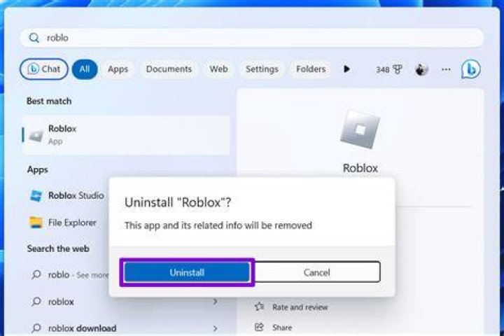 Confirm uninstall