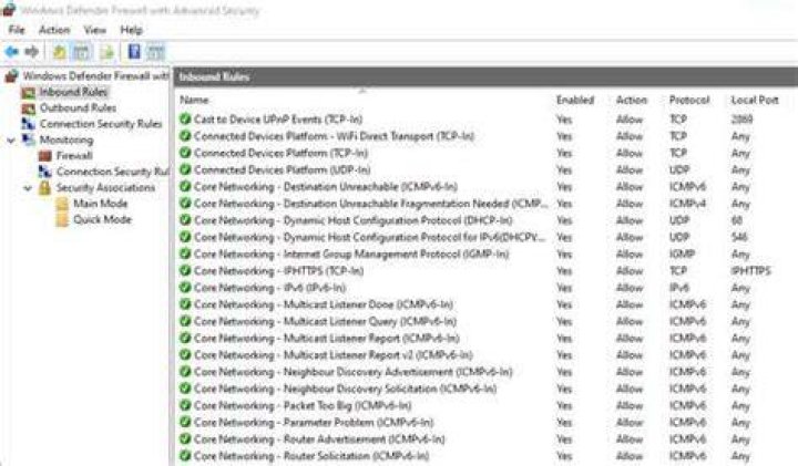 Defender Firewall Inbound Rules - New Rule