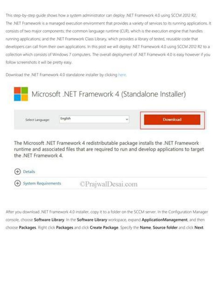 deploy net framework