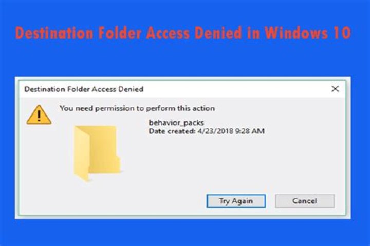 destination folder access denied