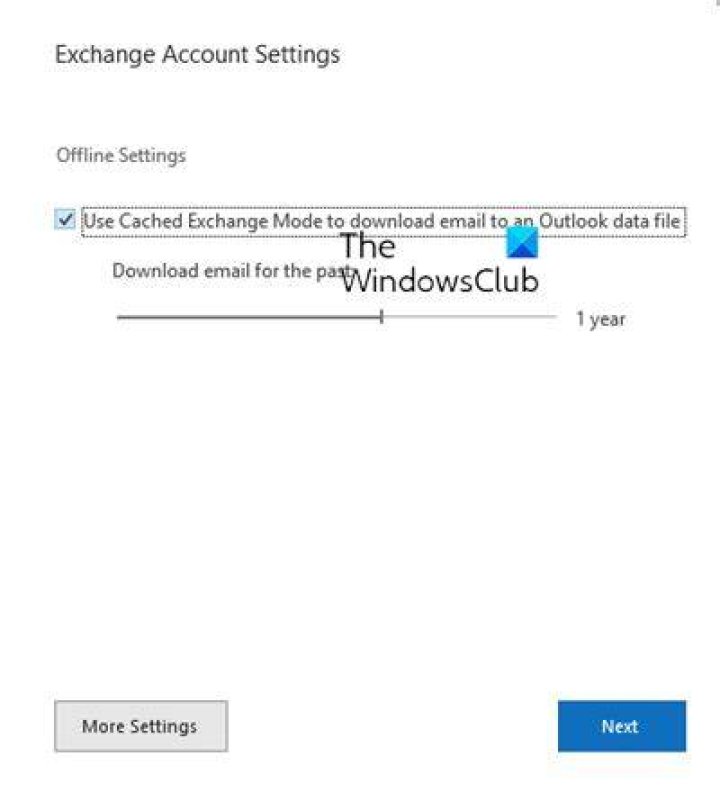 disable outlook cached mode