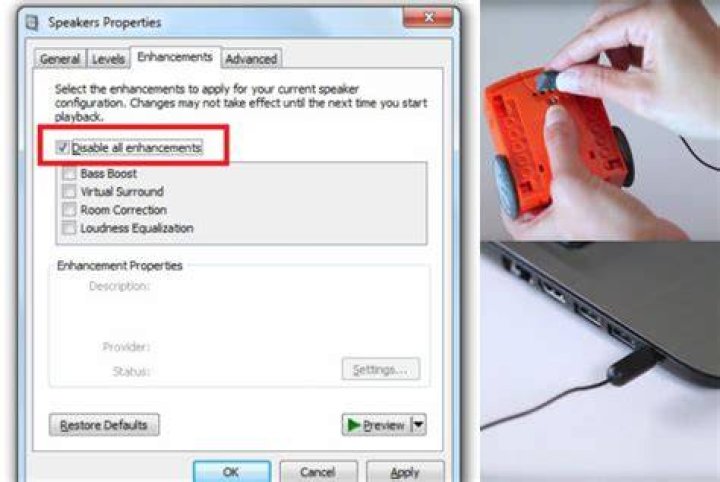 disable sound enhancements