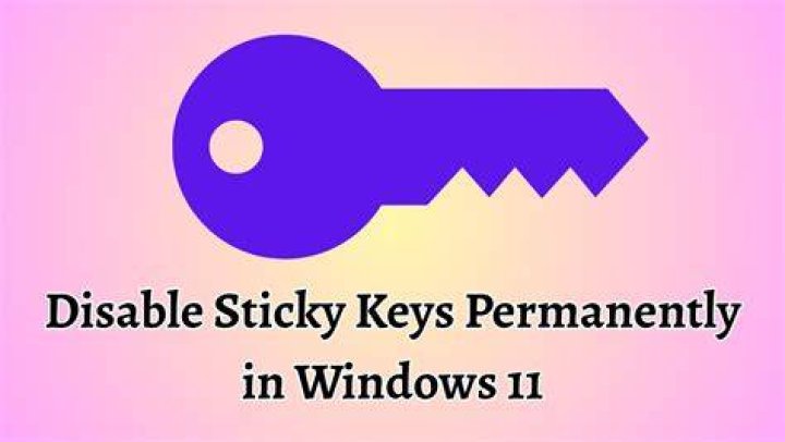 Disable Sticky Keys permanently