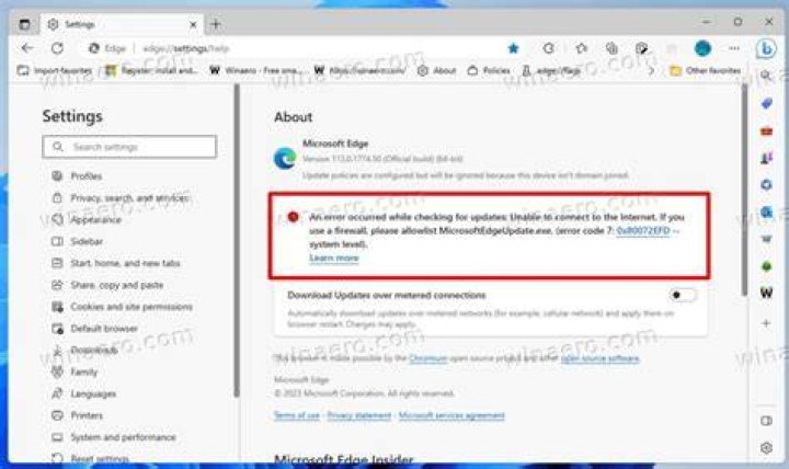 Disable toggle to Stop Microsoft Edge from opening on startup Windows 11