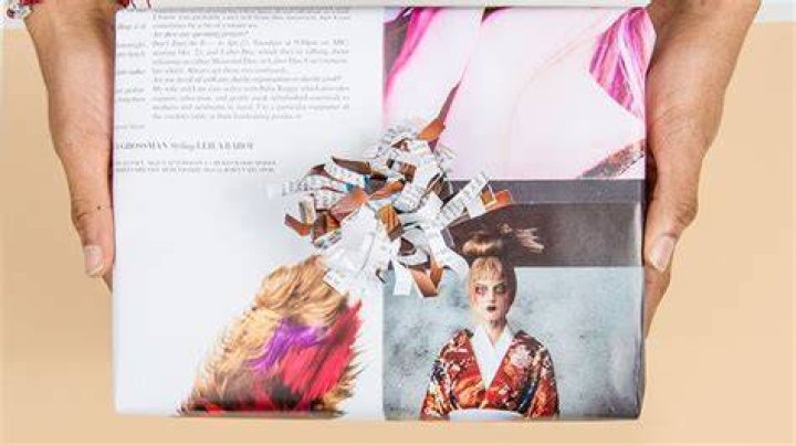 DIY Gift Wrap With Recycled Magazines