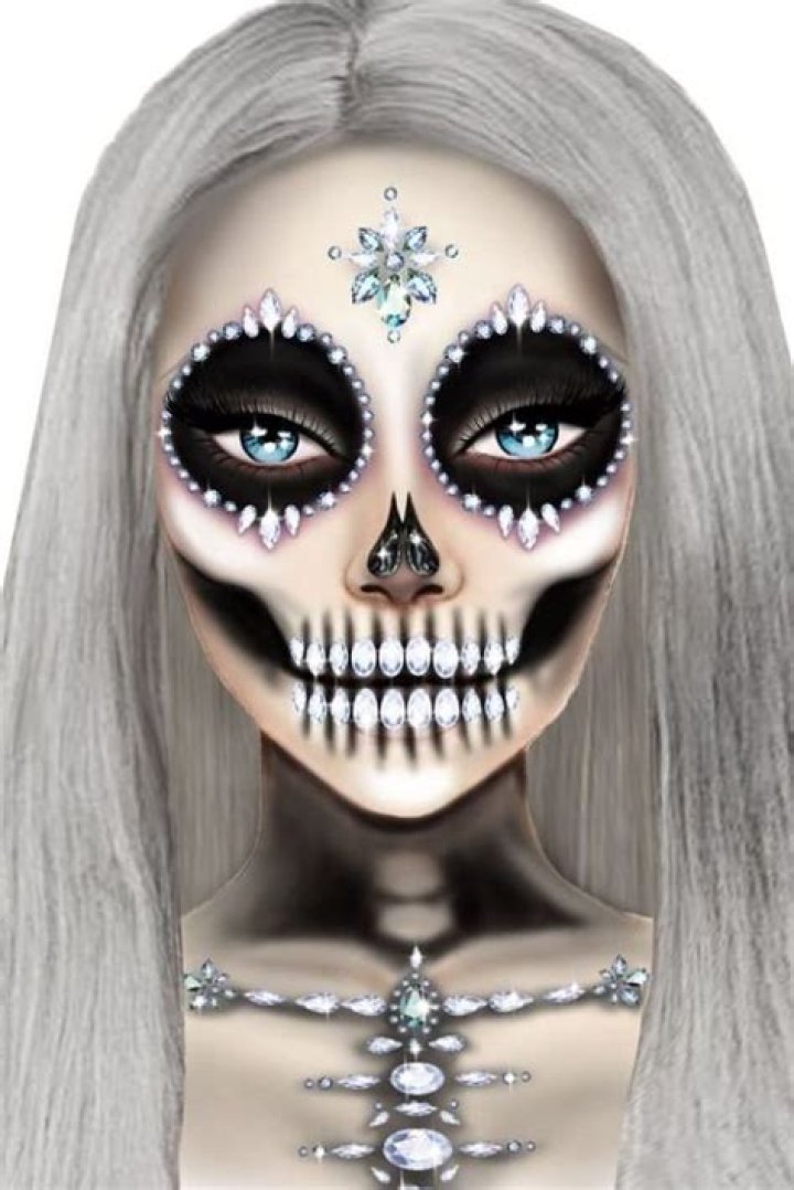 DIY Glam Skeleton Halloween Makeup Tutorial