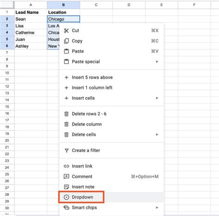 edit drop-down list google sheets