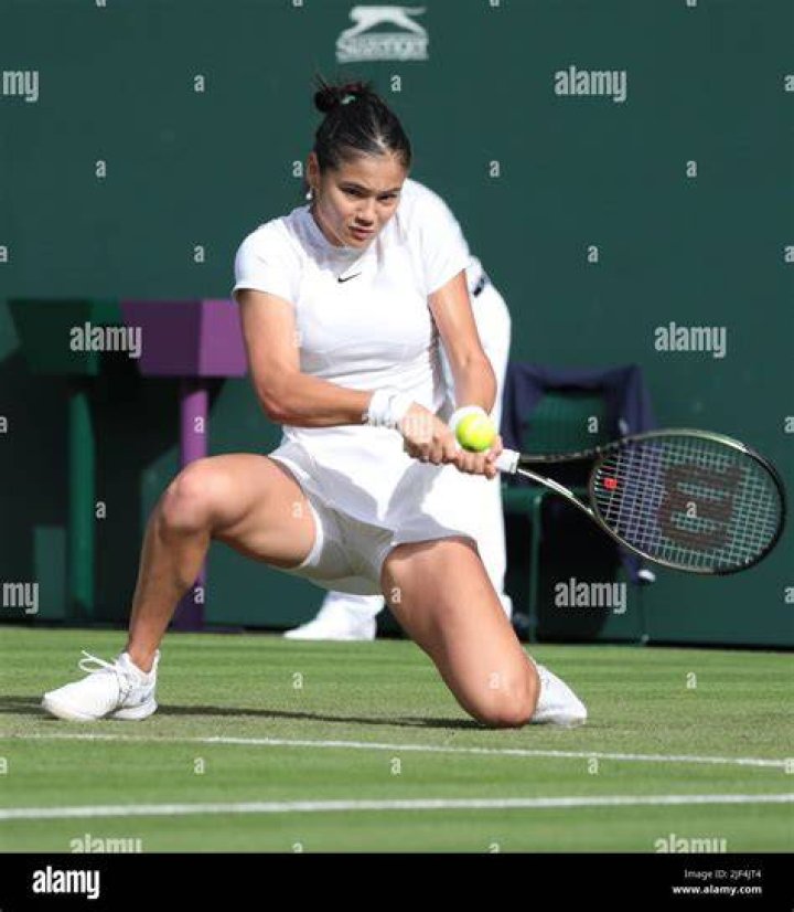 Emma Raducanu in action