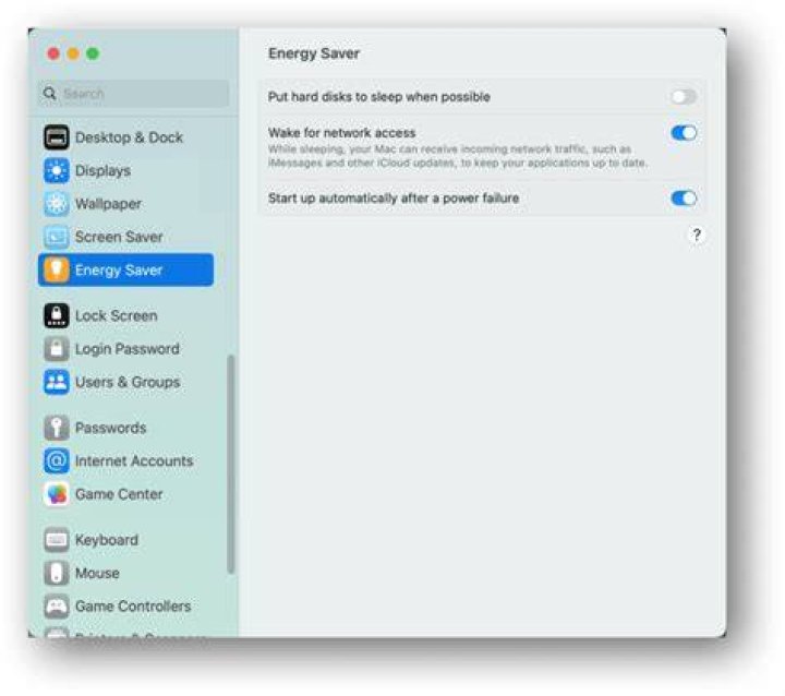 energy saver window energy saver settings macbook how to keep wifi on when lid closed