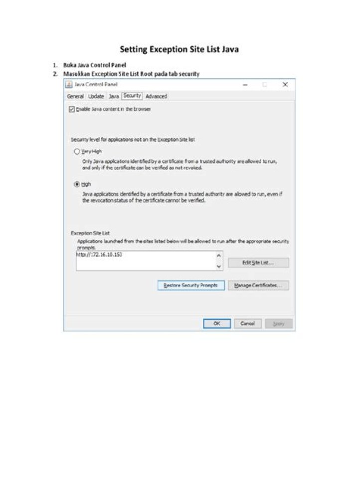 exception list java