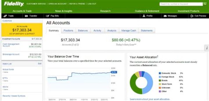 Fidelity screenshot Fidelity screenshot