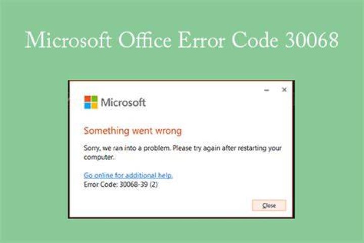 fix error code 30068 Office installation