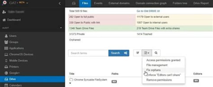 The Fix orphans option Fix orphans option google shared drive disappeared