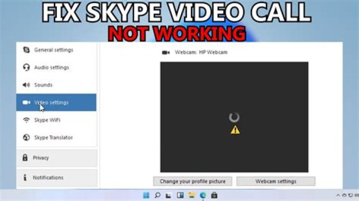fix video not working skype