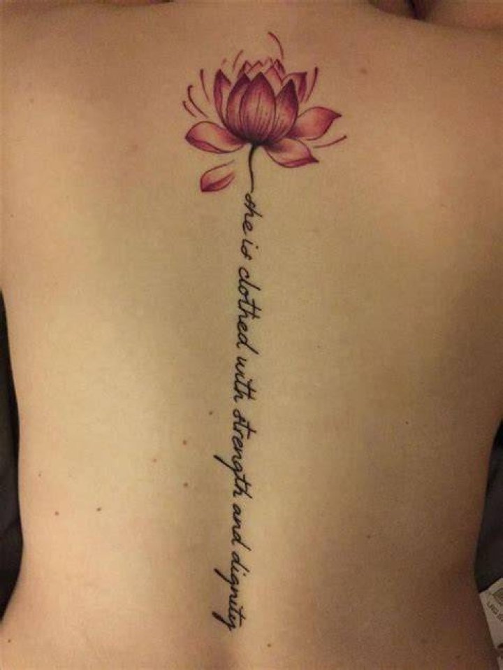 Flower Lower Back Tattoo
